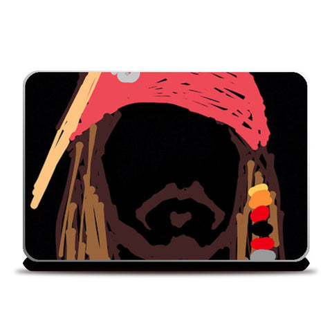 Jack Sparrow Pirates Of The Caribbean Minimal Doodle Laptop Skins