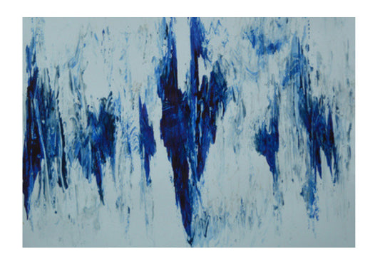 Blue strokes Wall Art