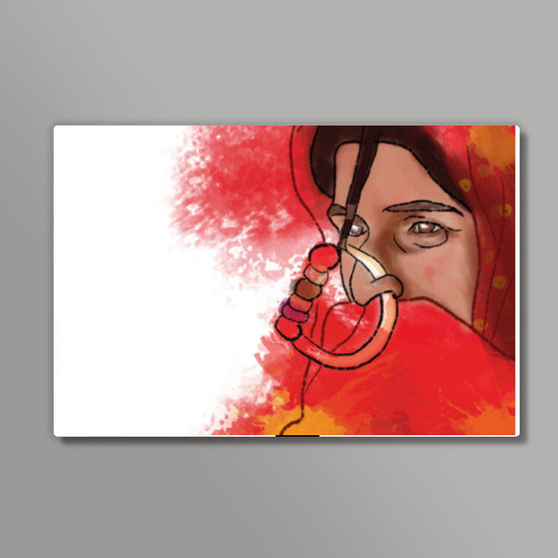 Gujarati Woman Wall Art