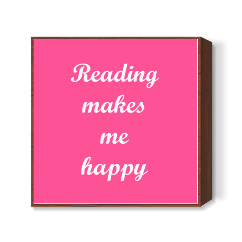 Reading Book Lovers Typography Quote Poster Square Art Prints