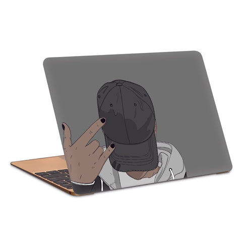 Cool Guy Wearing A Cap Artwork Laptop Skin