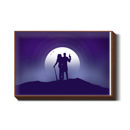 Joker & Harley Quinn Moon Night Wall Art