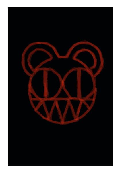 PosterGully Specials, Radio Head logo sketch Wall Art