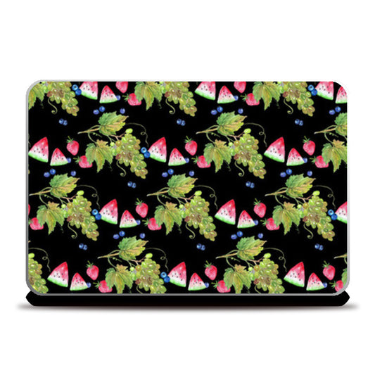 Watercolor Mixed Fruits Pattern  Laptop Skins