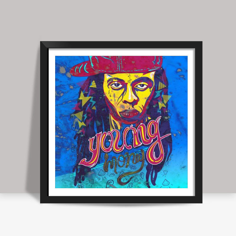 Lil Wayne: Young Money Square Art Print