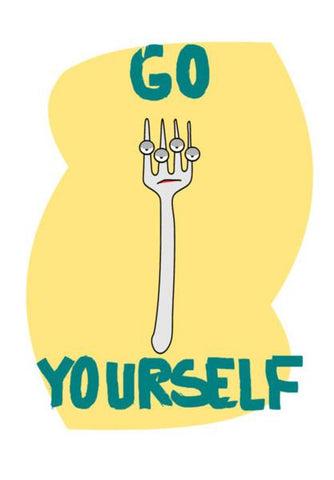 PosterGully Specials, go fork yourself Wall Art