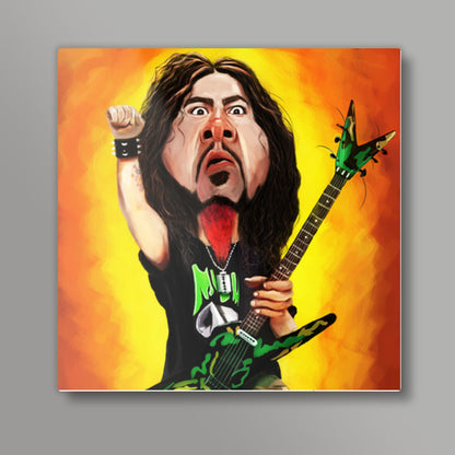 Dimebag Darrell | Pantera | Caricature Square Art Prints