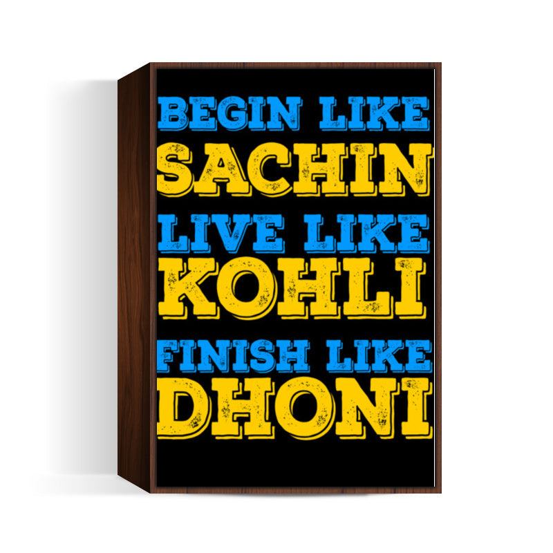 SACHIN KOHLI DHONI Wall Art