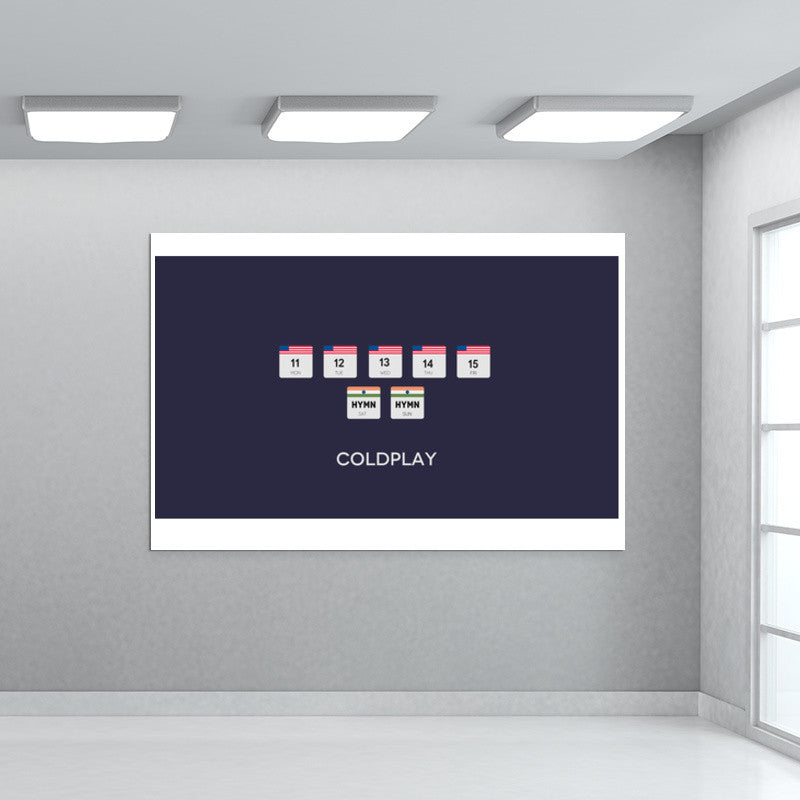 COLDPLAY Hymn For The Weekend Wall Art