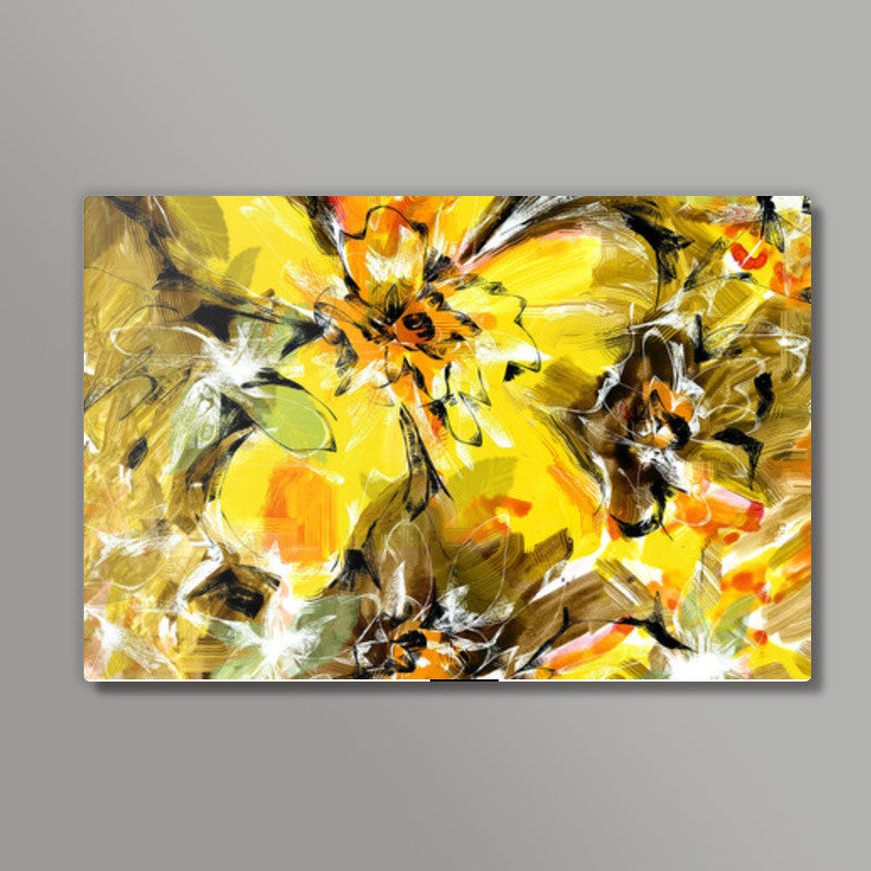 Abstract Flower Wall Art