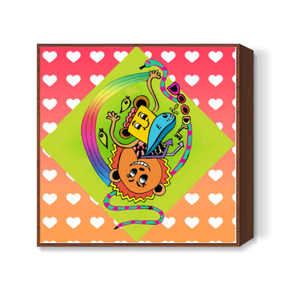Doodle Luv Square Art Prints