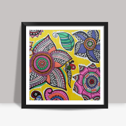 Happy Flowers Square Art Prints