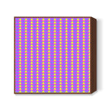 Trippy Triangles | Purple yellow Square Art Prints