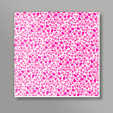 Pretty Pink Hearts Square Art Prints