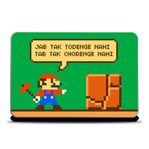 Mario - The Mountain Man Minimal Pixel Art Laptop Skins
