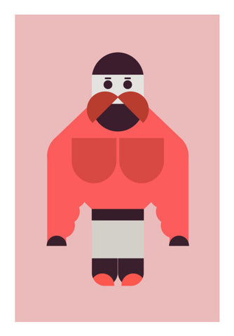 Muscle Man Geometric Art Art PosterGully Specials
