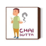 Chai Sutta White Square Art Prints