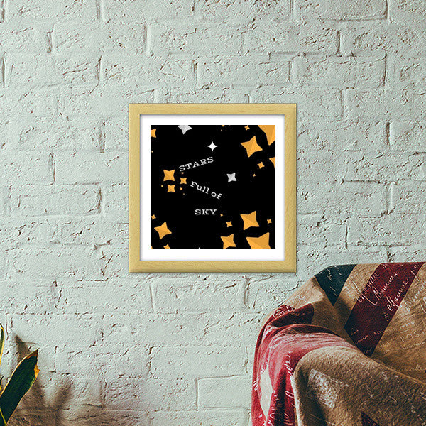 STARS FULL OF SKY Premium Square Italian Wooden Frames