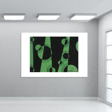 Abstract Green and Black Wall Art