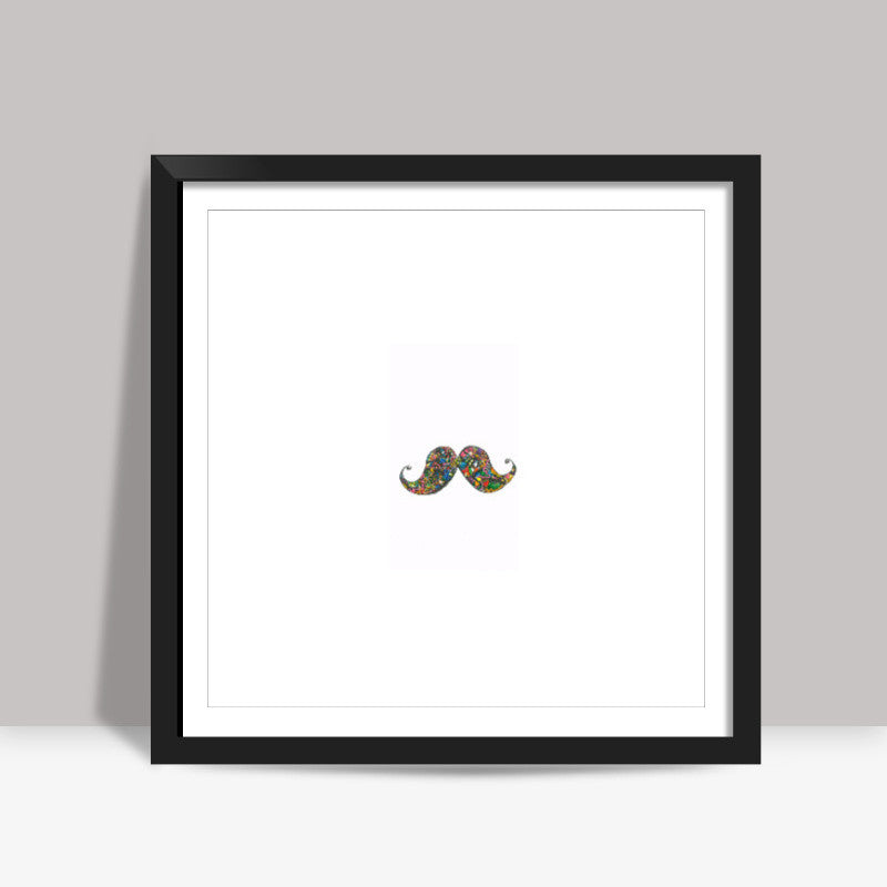 Moustache square art prints