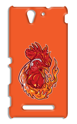 Rooster On Fire Sony Xperia C3 S55t Cases