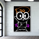 Dexter Laboratory Minimal Doodle Artwork (Cartoon/TV Series) Wall Art