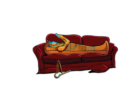 Couch Mummy Wall Art