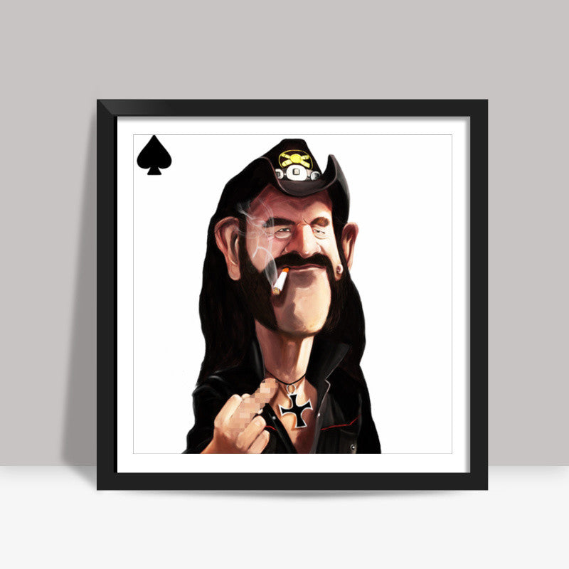 Motorhead | Lemmy Kilmister | Caricature Square Art Prints