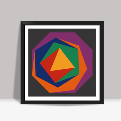 Abstract geometry polygons Square Art Prints