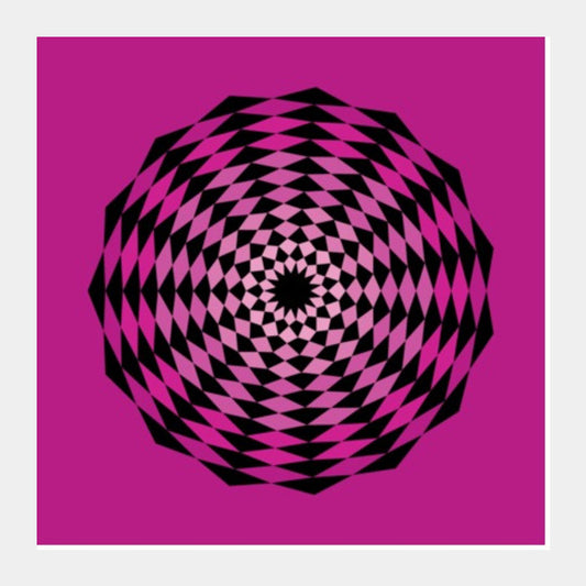 Square Art Prints, ILLUSION-PINK Square Art Prints