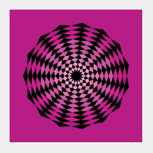 Square Art Prints, ILLUSION-PINK Square Art Prints