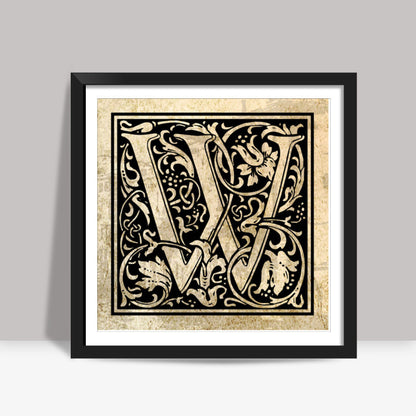 Ornate W Square Art Prints