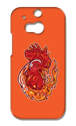 Rooster On Fire HTC One M8 Cases
