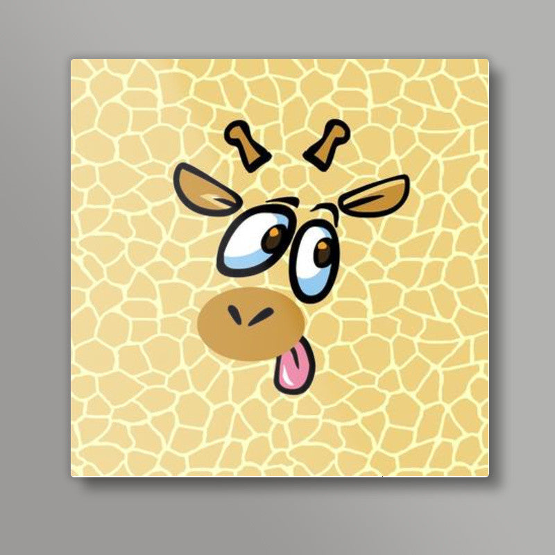 JUNI THE GIRAFFE! Square Art Prints