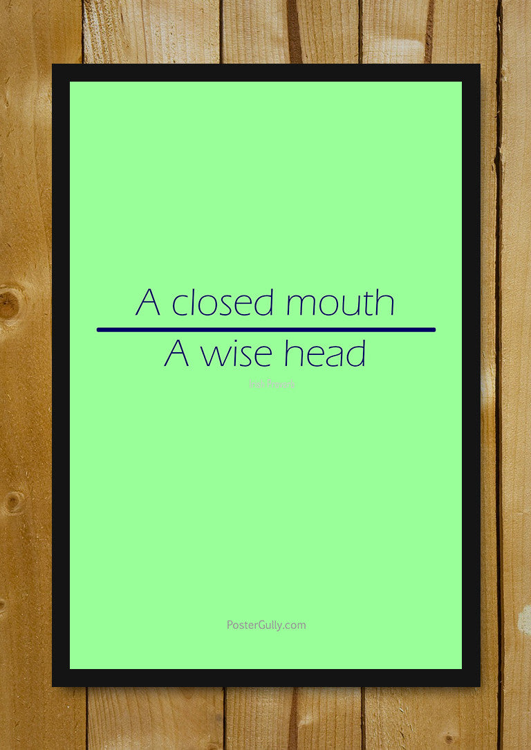 Glass Framed Posters, A Wise Head Glass Framed Poster, - PosterGully - 1