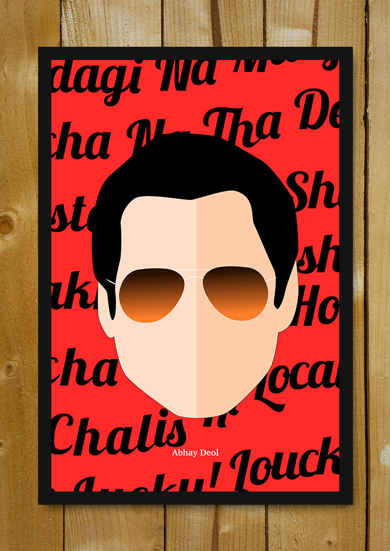 Glass Framed Posters, Abhay Deol Pop Art Glass Framed Poster, - PosterGully - 1