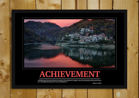 Glass Framed Posters, Achievement Motivational Glass Framed Poster, - PosterGully - 1