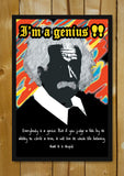 Glass Framed Posters, Albert Einstein Quote I Am A Genius Glass Framed Poster, - PosterGully - 1