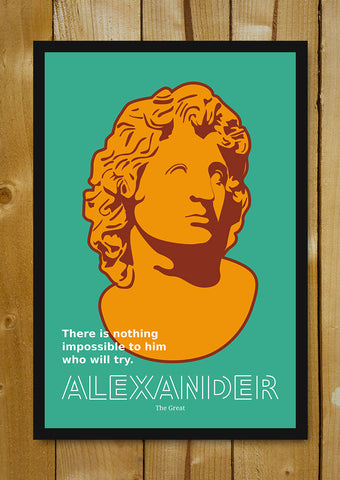Glass Framed Posters, Alexander Quote Glass Framed Poster, - PosterGully - 1