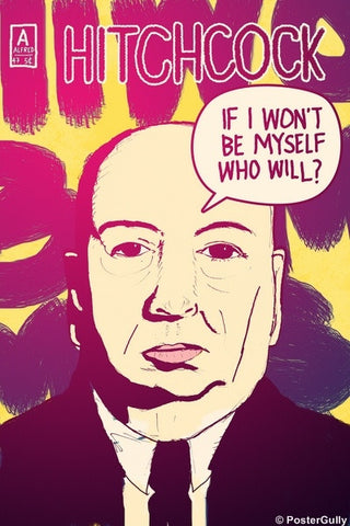 Wall Art, Alfred Hitchcock | Be Myself | Comics, - PosterGully