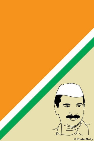 Wall Art, Arvind Kejriwal Aam Admi Party  Indian Flag, - PosterGully
