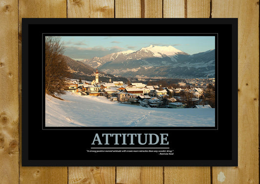 Glass Framed Posters, Attitude Motivational Glass Framed Poster, - PosterGully - 1