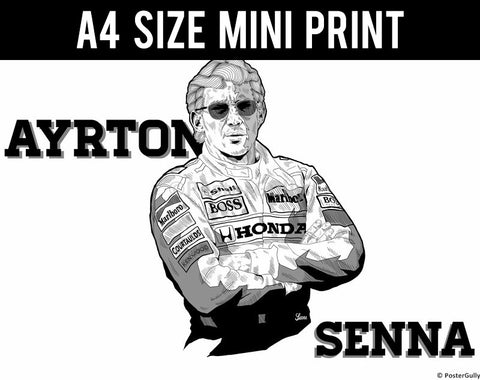 Mini Prints, Ayrton Senna Artwork | Mini Print, - PosterGully
