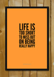 Glass Framed Posters, Be Really Happy Glass Framed Poster, - PosterGully - 1
