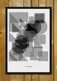 Glass Framed Posters, Be Yourself Minimal Art Glass Framed Poster, - PosterGully - 1