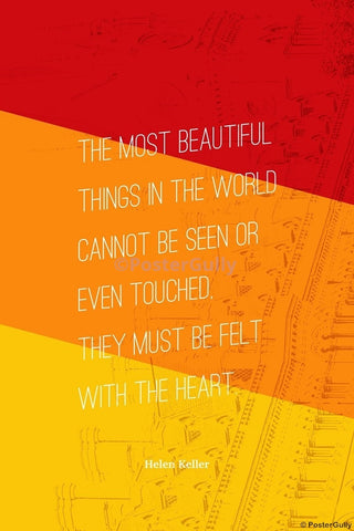 Wall Art, Beautiful Things | Helen Keller | Writer, - PosterGully
