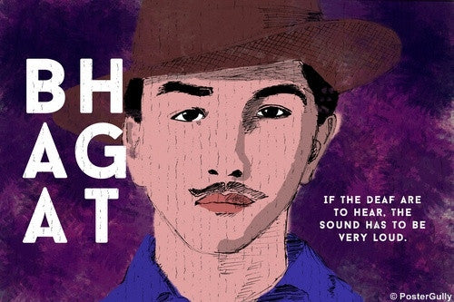 Wall Art, Bhagat Singh | Quote | Loud, - PosterGully