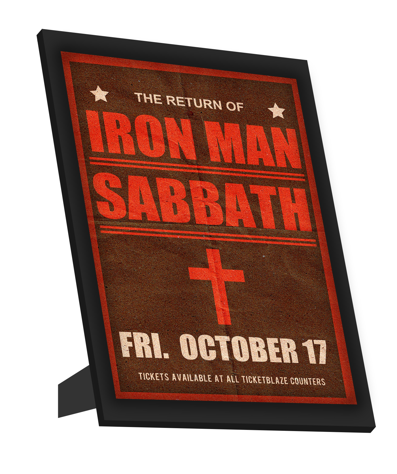Framed Art, Black Sabbath | Iron Man | Concert Framed Art, - PosterGully