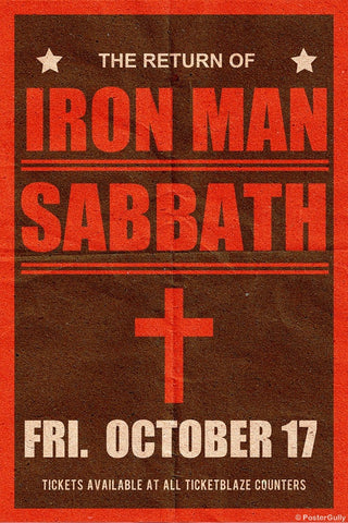 Wall Art, Black Sabbath | Iron Man | Concert, - PosterGully
