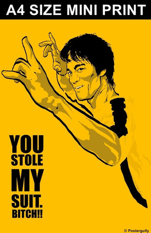 Mini Prints, Bruce Lee | Stole My Suit | Mini Print, - PosterGully